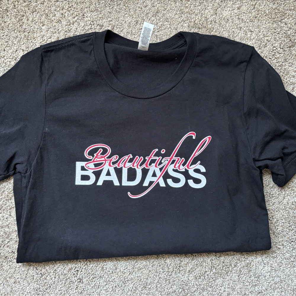 Black 'Beautiful Badass' Graphic Tee